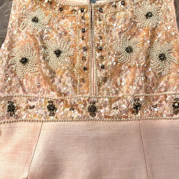 A.B.S. Evening by Allen Schwartz Embellished Blush Pink Dress. Size S - Picture 4 of 8